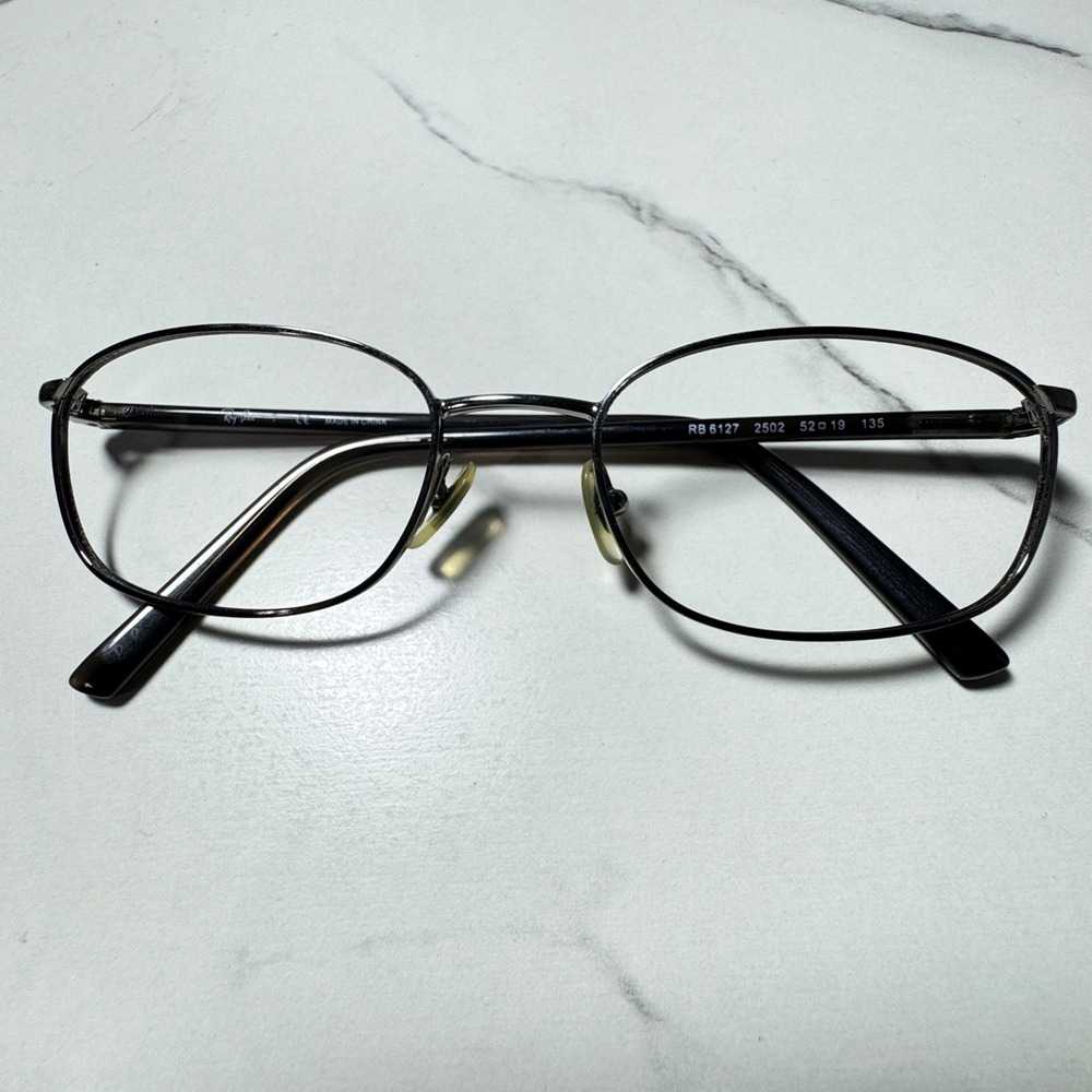 Ray-Ban RB 6127 2502 Gunmetal Oval Eyeglasses Frames 52-19-135